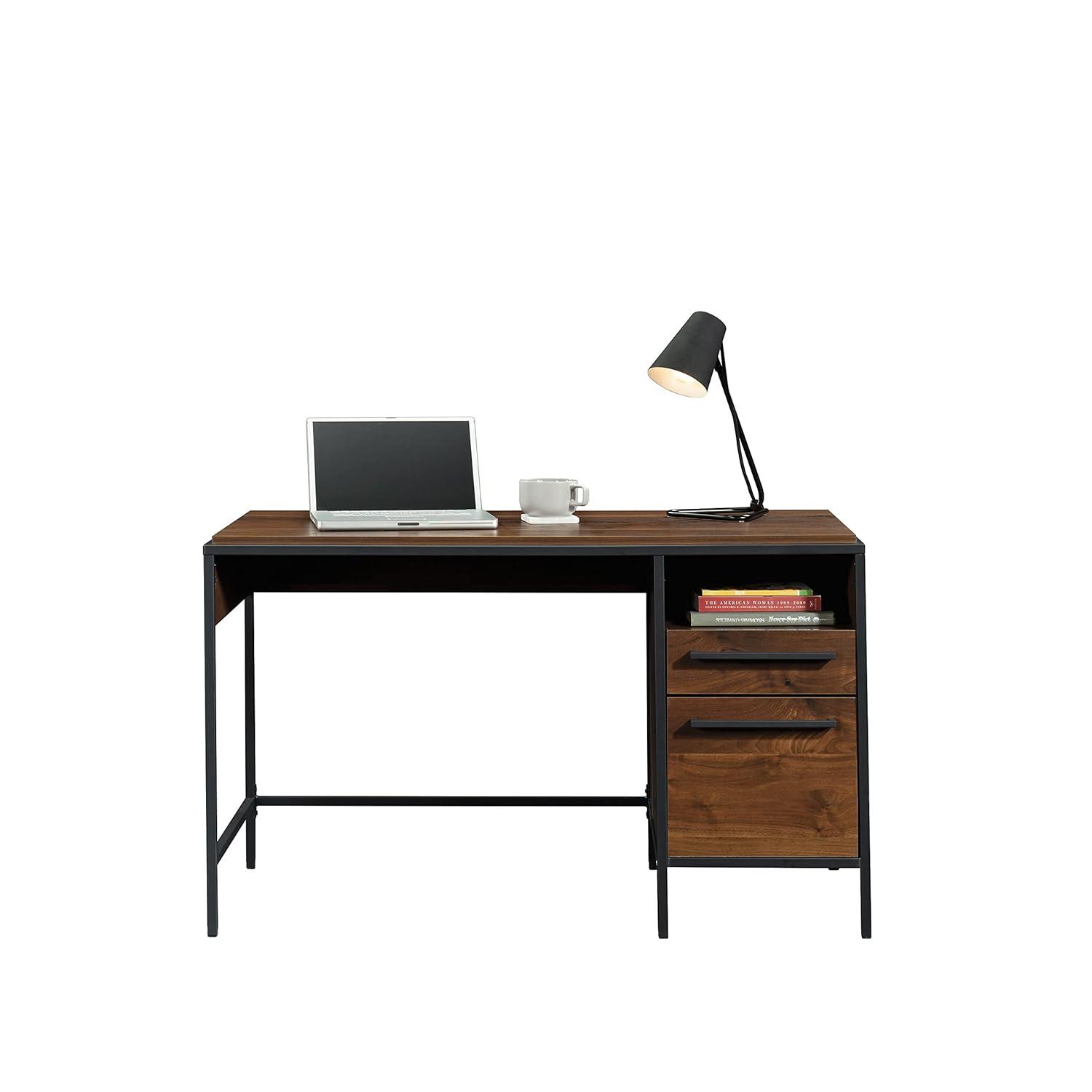 17 Stories Home Office Desk with Drawers and Open Shelf