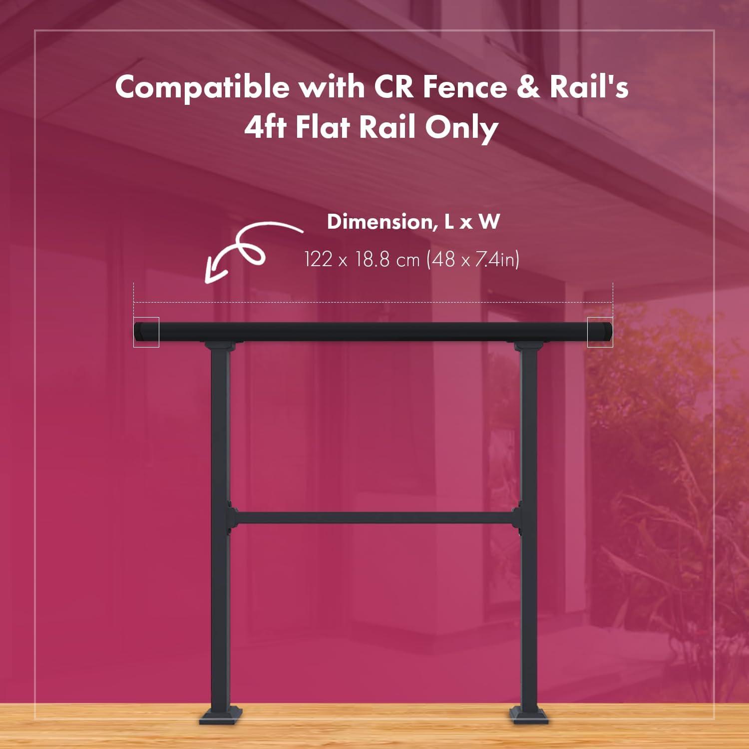 CR Home Black Metal Porch And Stair Railings