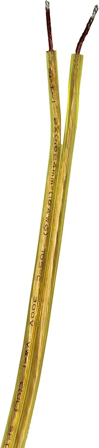 Creative Hobbies Transparent Gold Lamp Cord, 8 Foot Long, Replacement Lamp Cord Lamp Repair Part, 18/2 SPT-1 Wire, UL Listed (2)