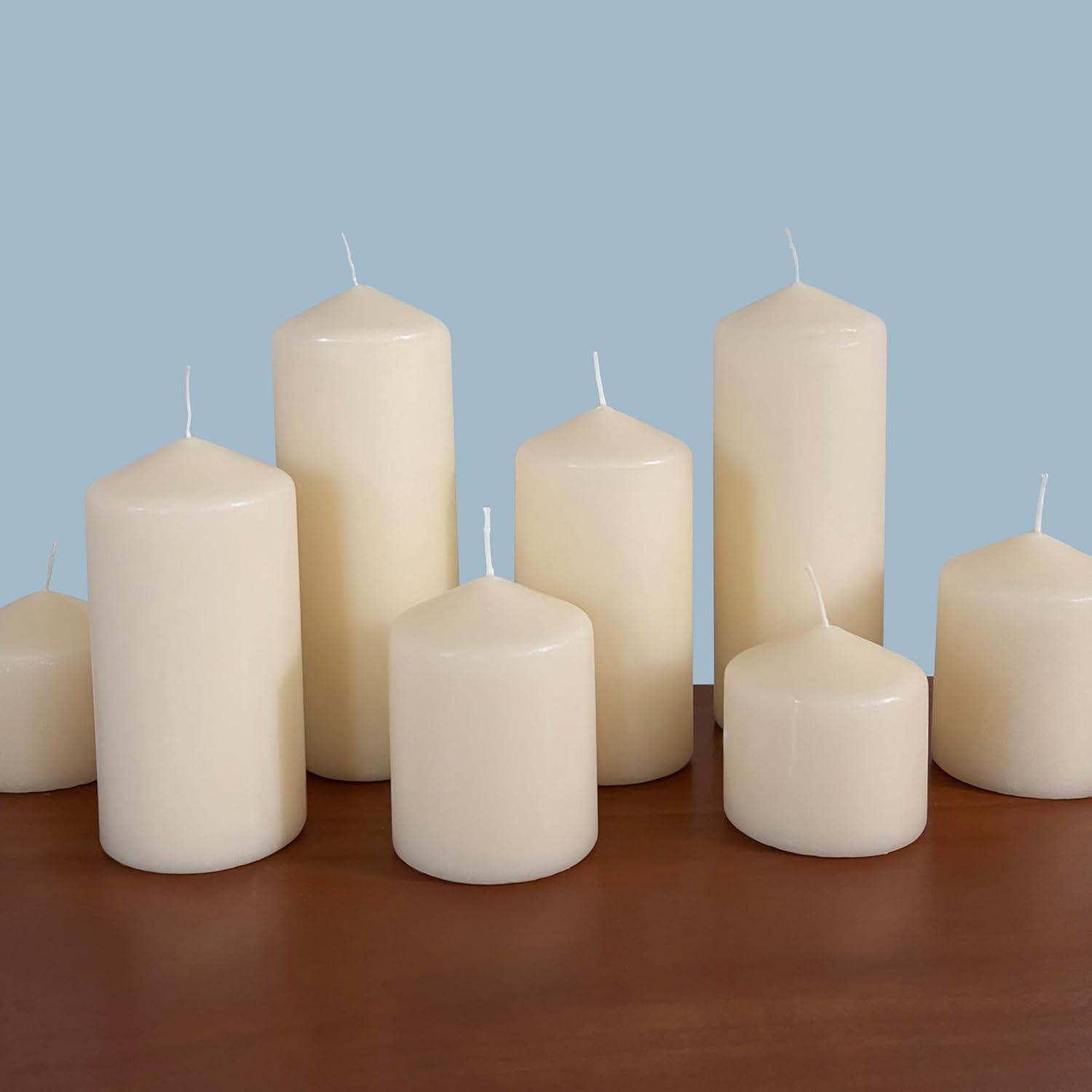 6pk Pillar Candles Ivory - Stonebriar Collection