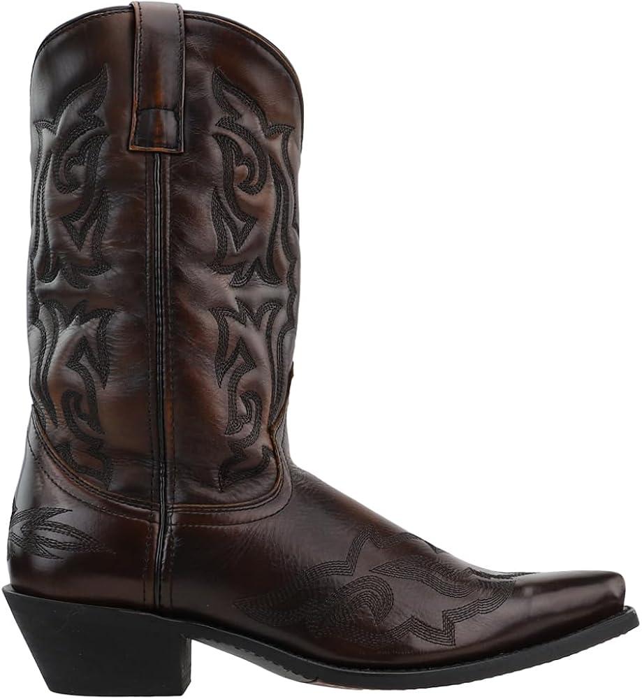 Laredo Mens Hawk Embroidered Snip Toe Cowboy  Mid Calf Boots