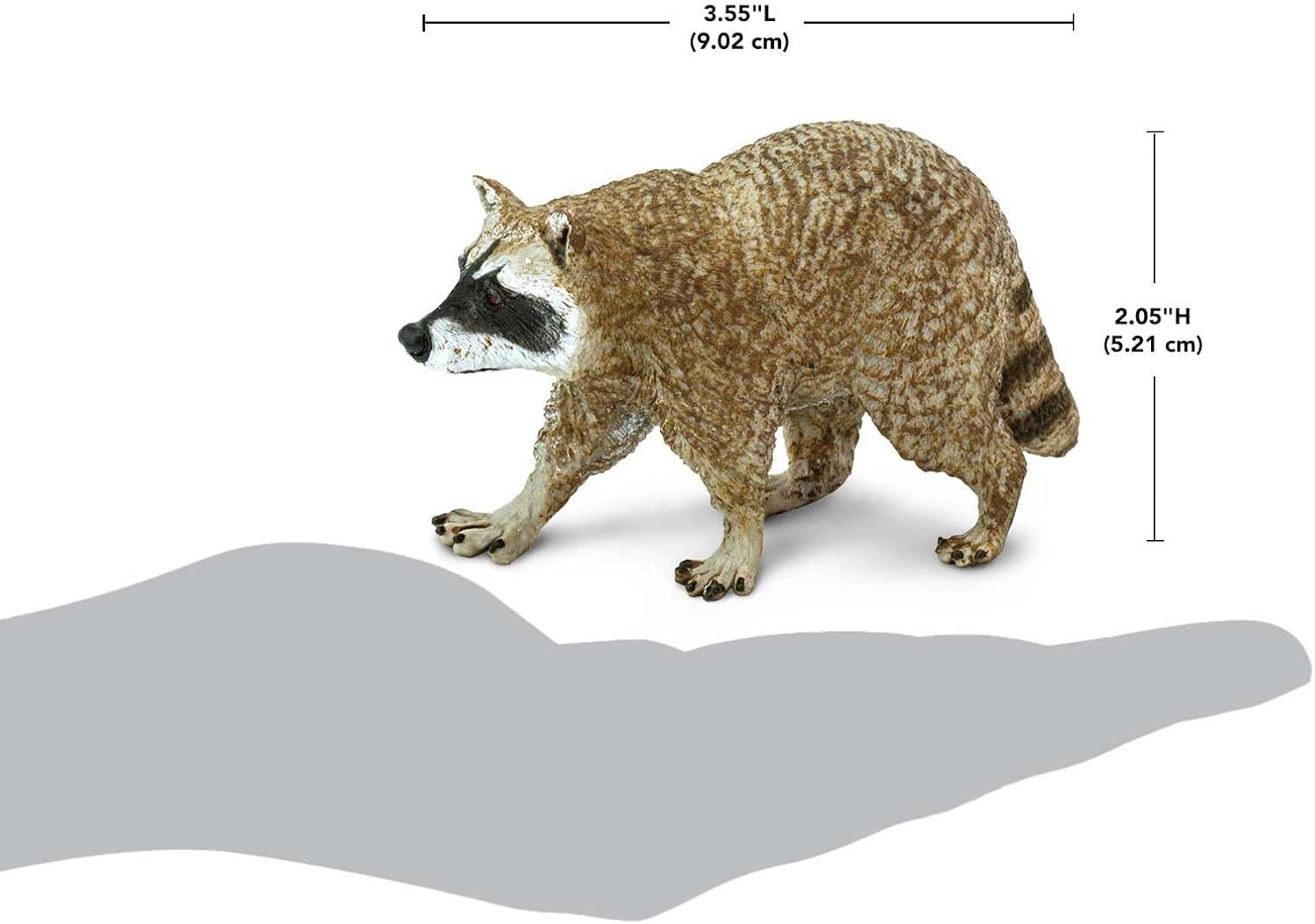 Hand-Painted 3.5" Plastic Raccoon Figurine Toy