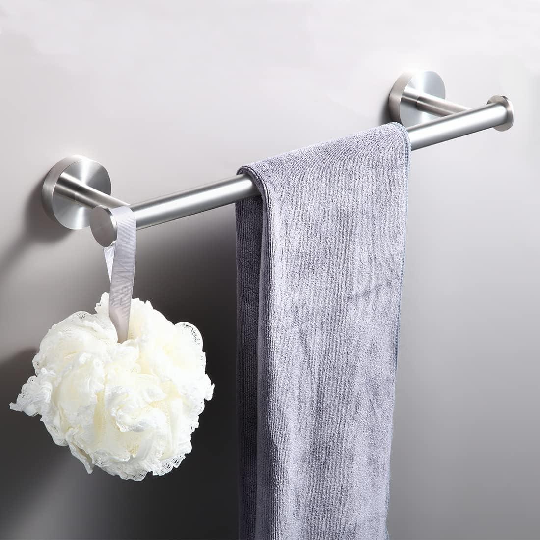 16" Towel Bar Rail Brushed Nickel Wall Mounted Towel Holder Bathroom Kitchen Cloths Hanger 304 Stainless Steel