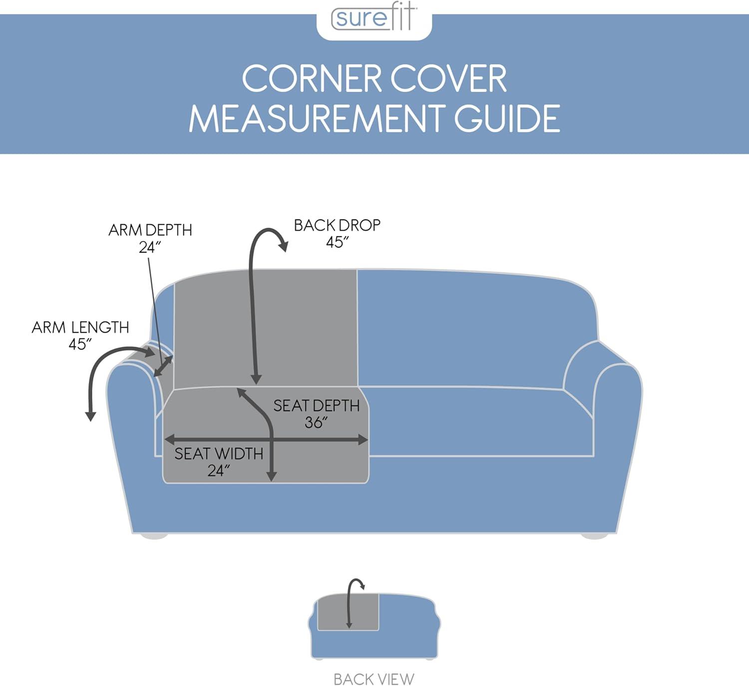 Sure Fit Polyester Box Cushion Sofa Slipcover