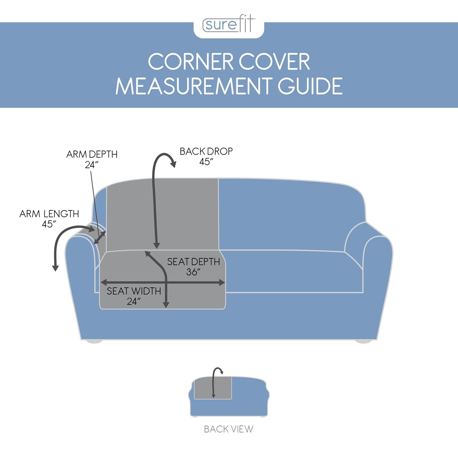 Sure Fit Polyester Box Cushion Sofa Slipcover