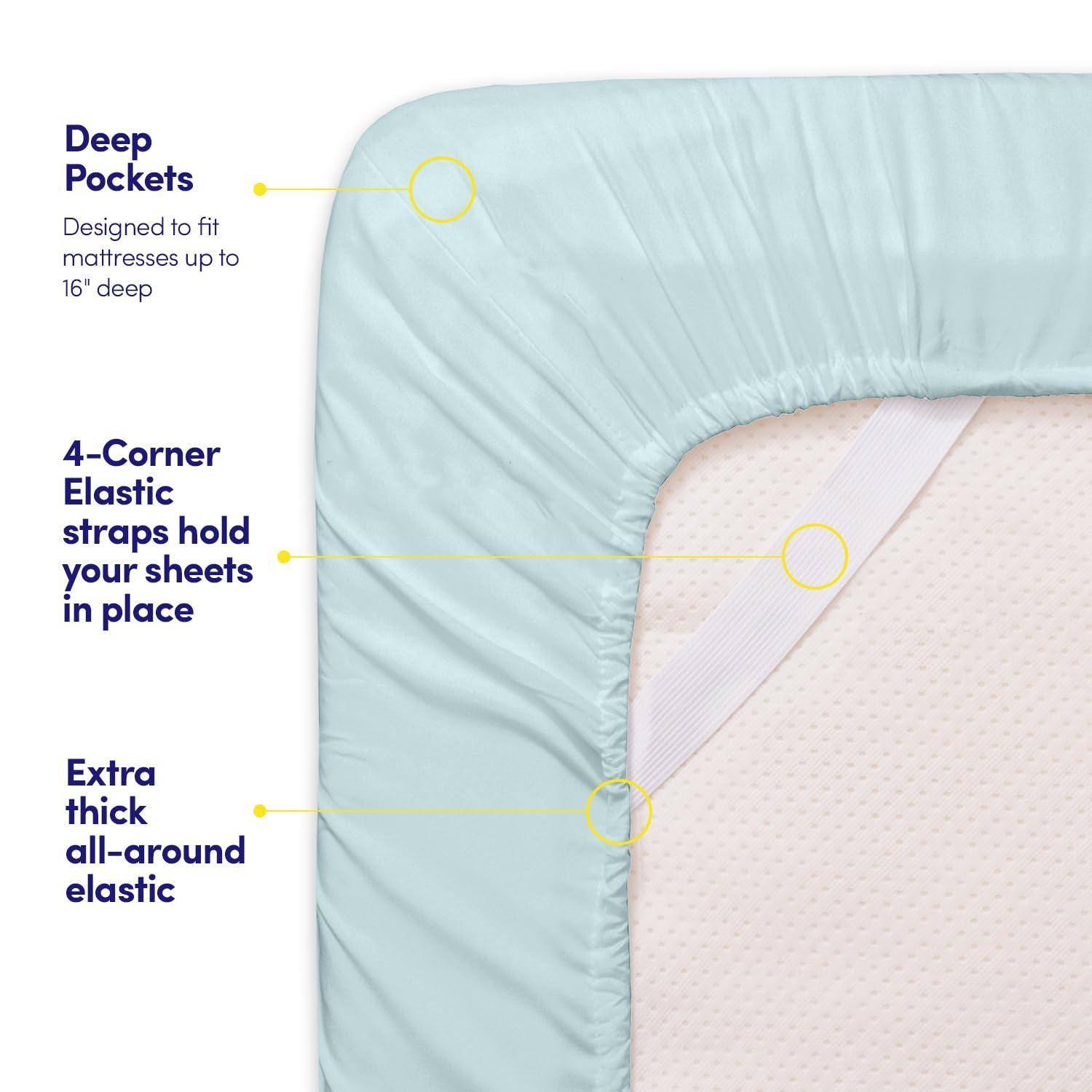 1500 Supreme Collection Bed Sheets - PREMIUM QUALITY BED SHEET SET & LOWEST PRICE, SINCE 2012 - Deep Pocket Wrinkle Free Hypoallergenic Bedding - Over 40+ Colors & Prints- 4 Piece, Full, Light Blue