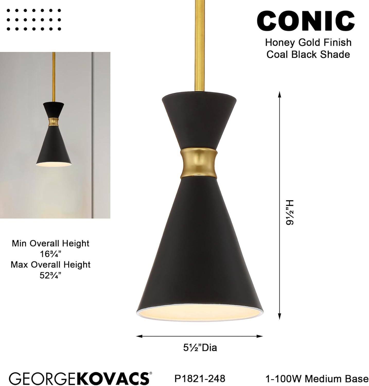 George Kovacs Conic 5 1/2" Wide Honey Gold Mini Pendant