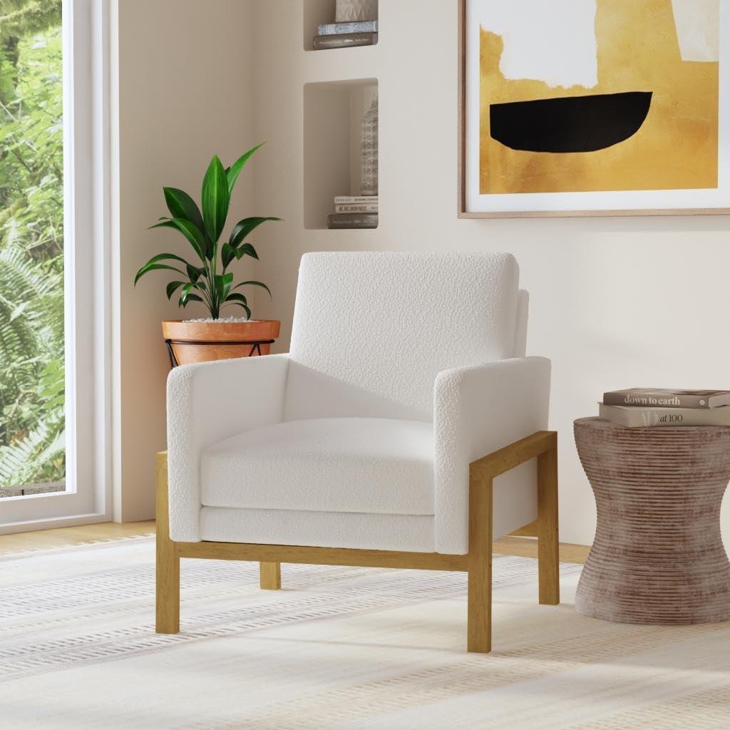 Wood Frame Accent Chair - HomePop