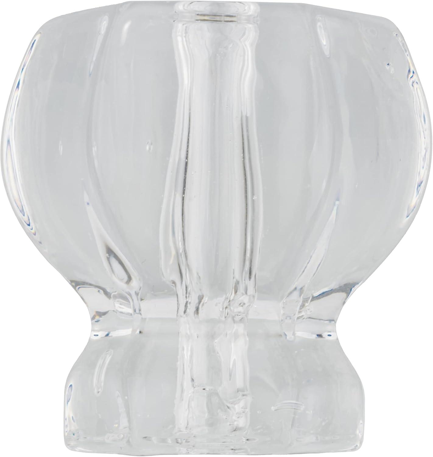 Depression Era Hexagonal Clear Glass Drawer Knob | Diameter: 1-1/2" | Handle for Antique Cabinet Door, Dresser Drawer, Desk | Reproduction Furniture Hardware | UA-964-CL