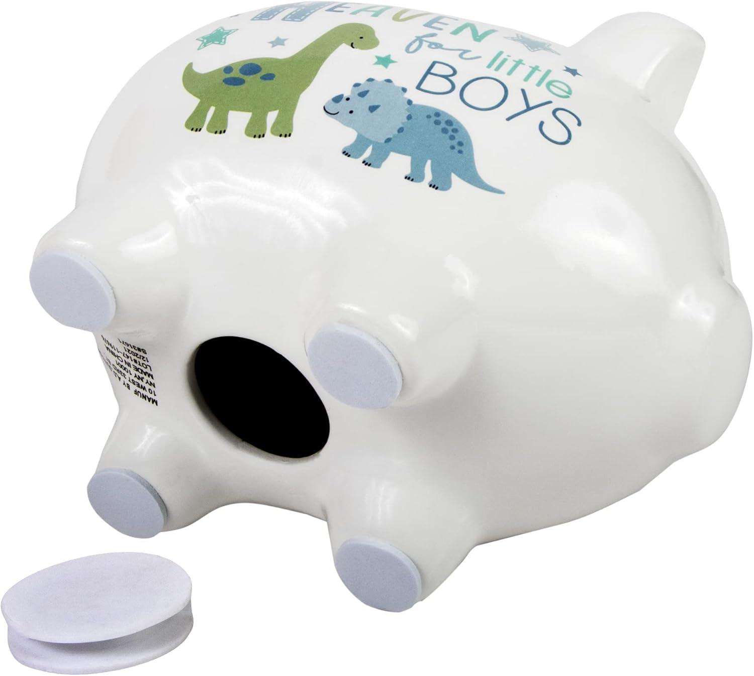 Baby Essentials My First Piggy Bank for Newborns, Infants and Toddlers in Thank Heaven Boys My First Piggy Bank