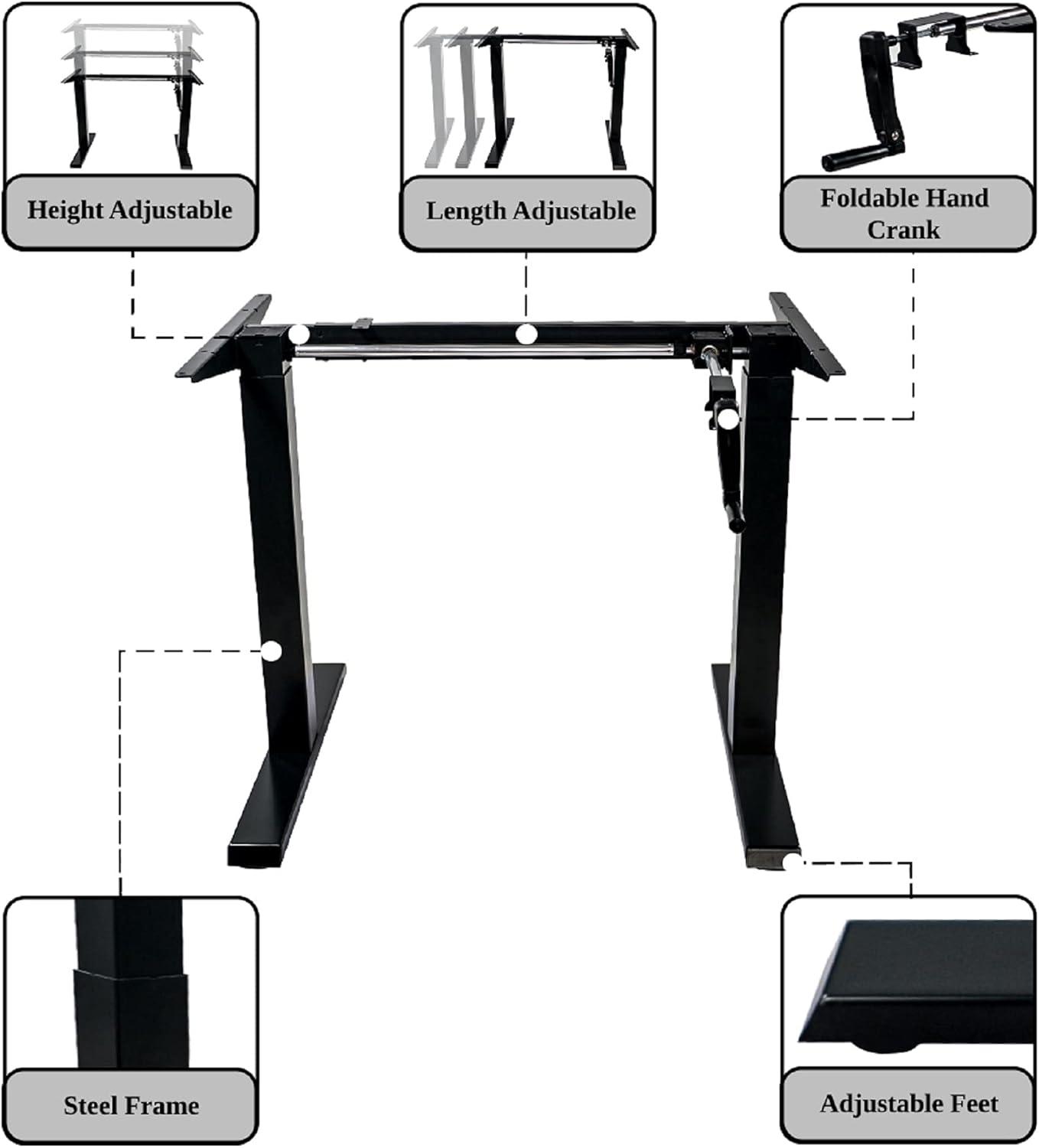 35.83'' H x 25.5'' W Desk Base