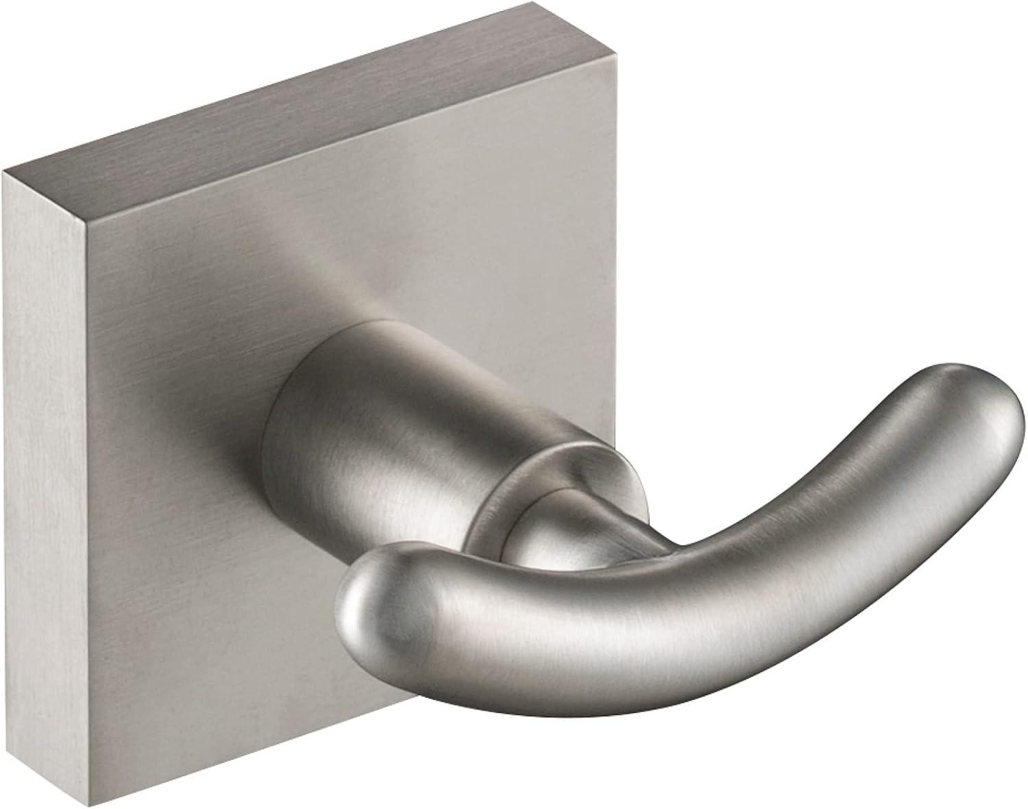 Brushed Nickel Modern Double Wall Mounted Robe Hook