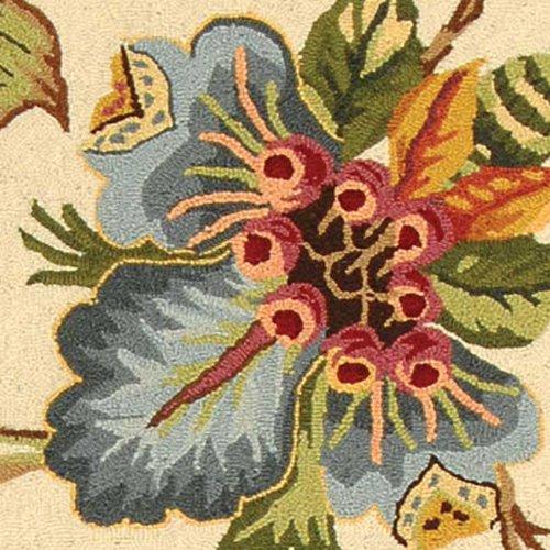 SAFAVIEH Chelsea Hayleigh Floral Wool Runner Rug, Ivory, 2'6" x 10'