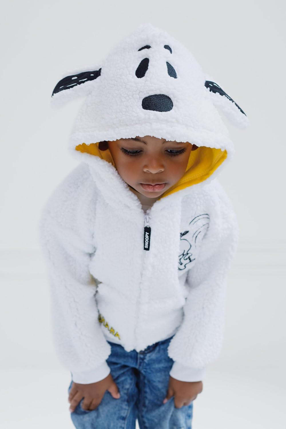 Snoopy Peanuts Woodstock Infant Baby Boys Cozy Faux Sherling Cosplay Hoodie White 18 Months