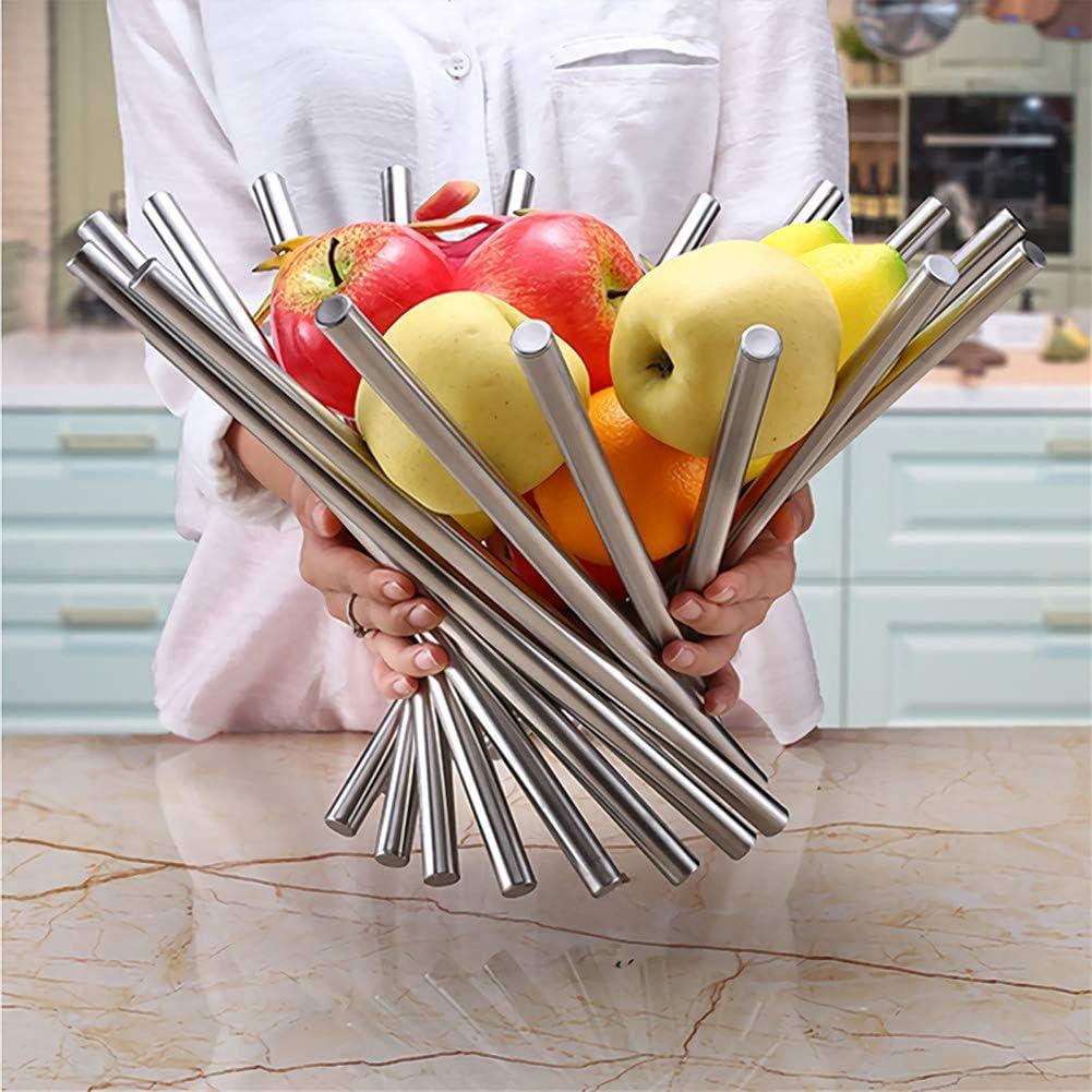 Large Stainless Steel Modern Foldable Fruit Basket