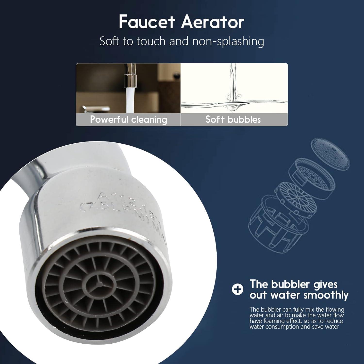 KWODE 4 Inch Center Commercial Hand Sink Faucet with 3-1/2”Gooseneck Spout, Dual Lever Handle Wall Mount Kitchen Sink Faucet, Brass Constructed, Chrome