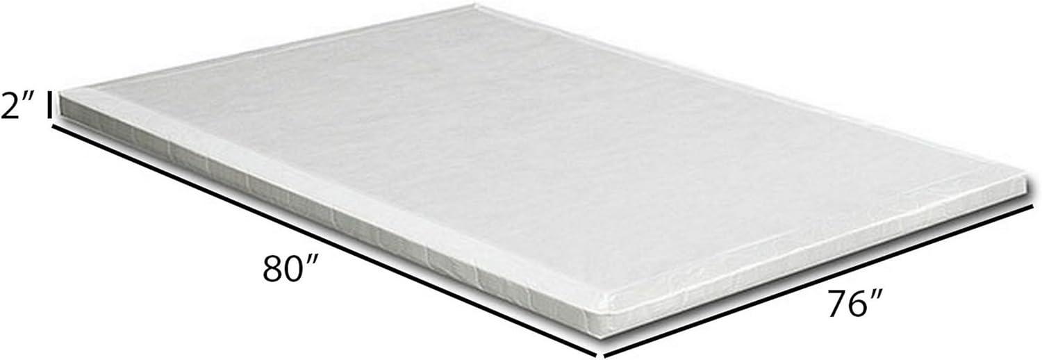 Amo 2 Inch King Size Bunkie Board Mattress Foundation with Slats, Foam- Saltoro Sherpi