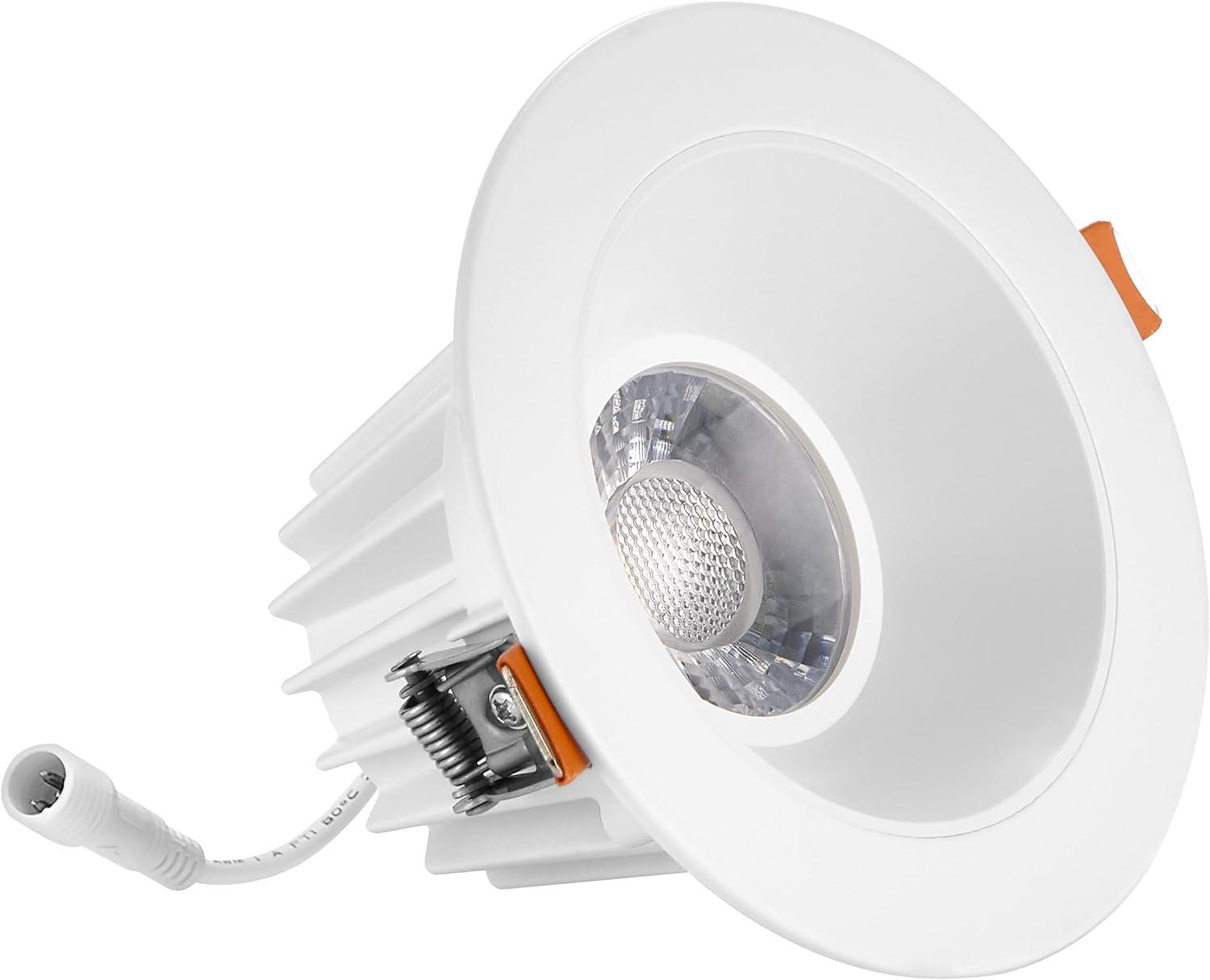 4-Inch White Aluminum LED Recessed Downlight with Junction Box