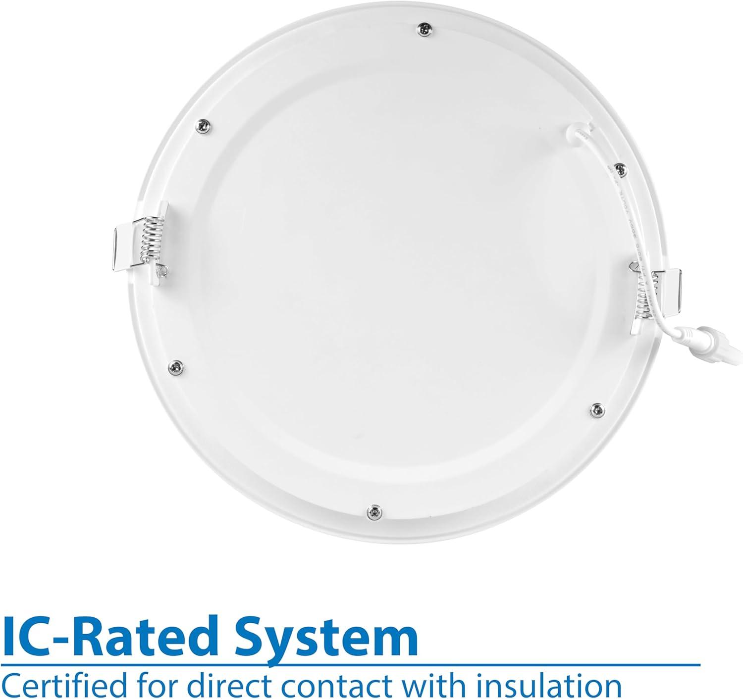 RELS 8'' Selectable Color Temperature Dimmable Air-Tight IC Rated LED Canless Recessed Lighting Kit