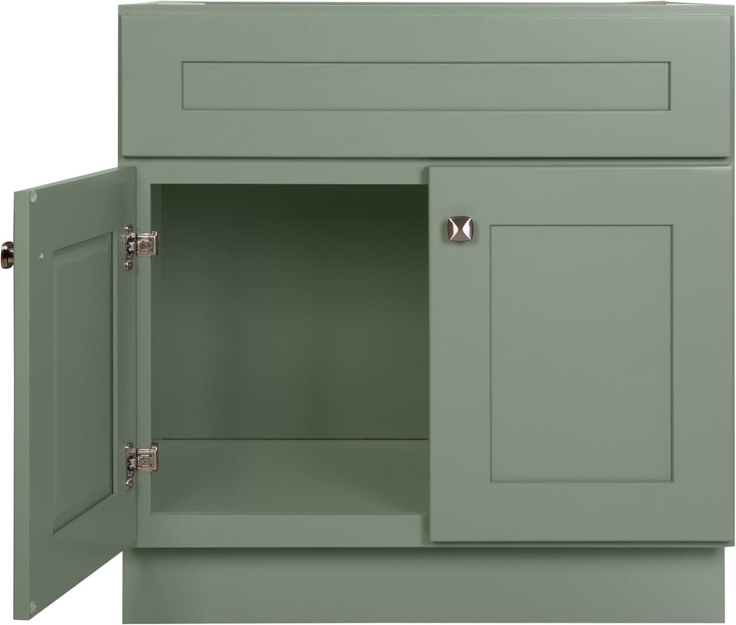 Evergreen Fog 30-Inch Freestanding Wood Bathroom Vanity