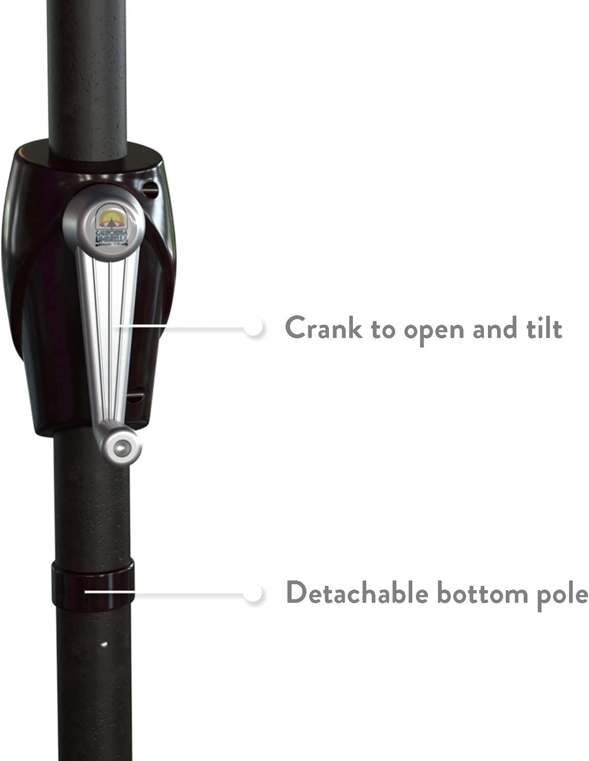 9 ft. Aluminum Auto Tilt Patio Umbrella in White Olefin