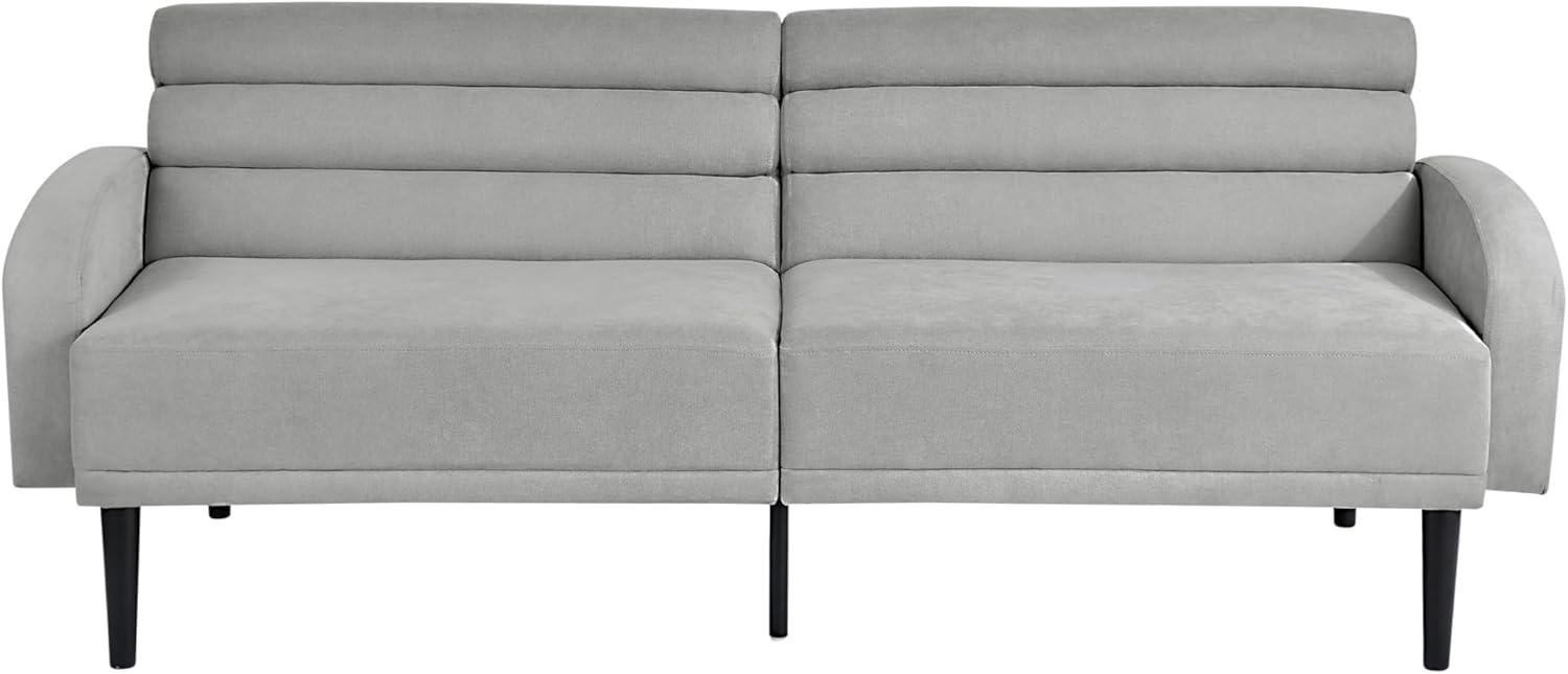 Serta Boswell Scandinavian Convertible Sofa, Light Gray Fabric