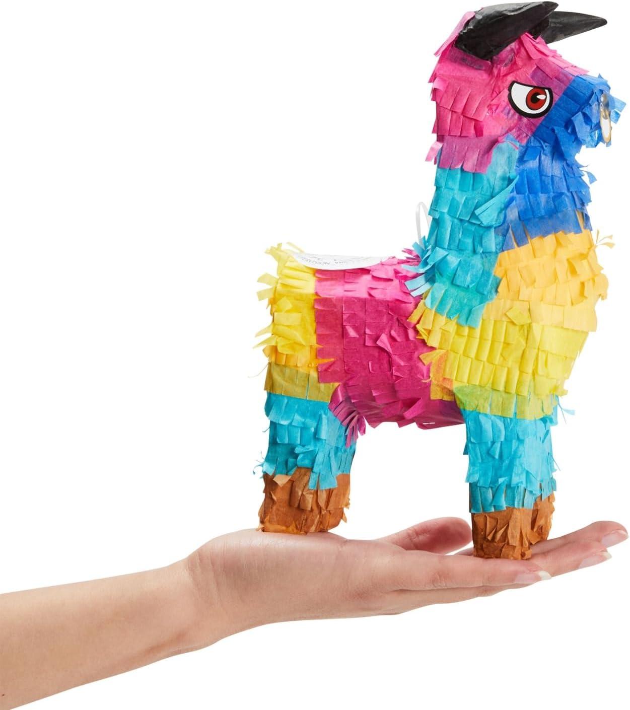 3 Pack Mini Rainbow Bull Pinatas for Cinco de Mayo Party Decorations, Mexican Fiesta Supplies (5.25 x 9 x 2 in)