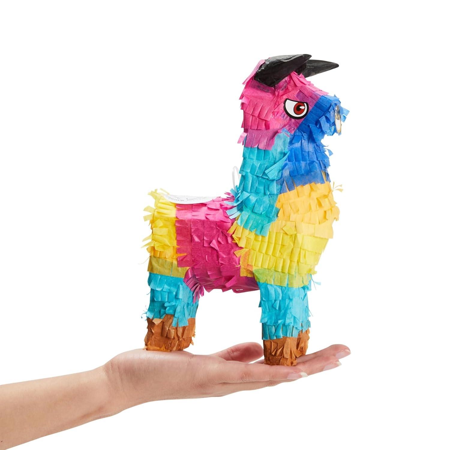 3 Pack Mini Rainbow Bull Pinatas for Cinco de Mayo Party Decorations, Mexican Fiesta Supplies (5.25 x 9 x 2 in)