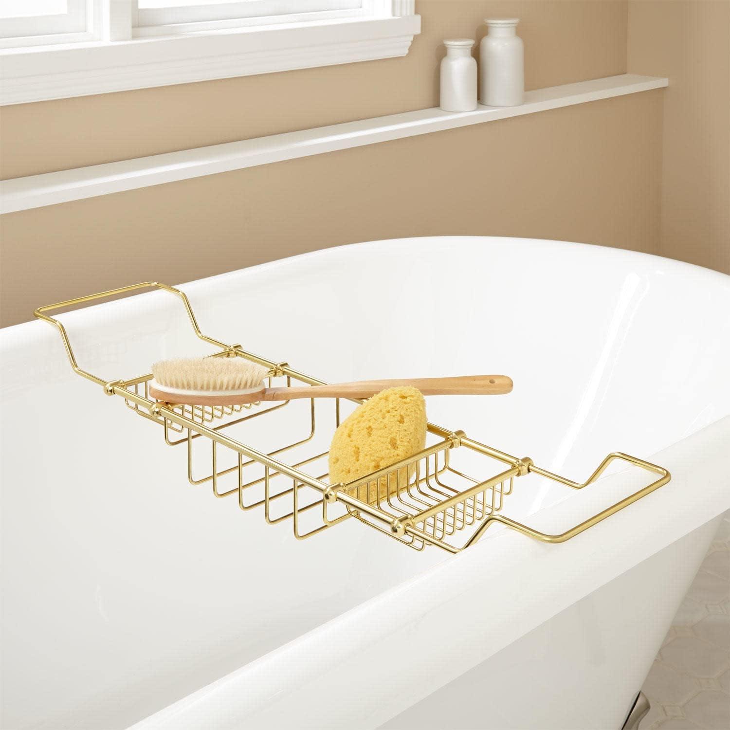 Signature Hardware Nottingham Brass Tub Caddy