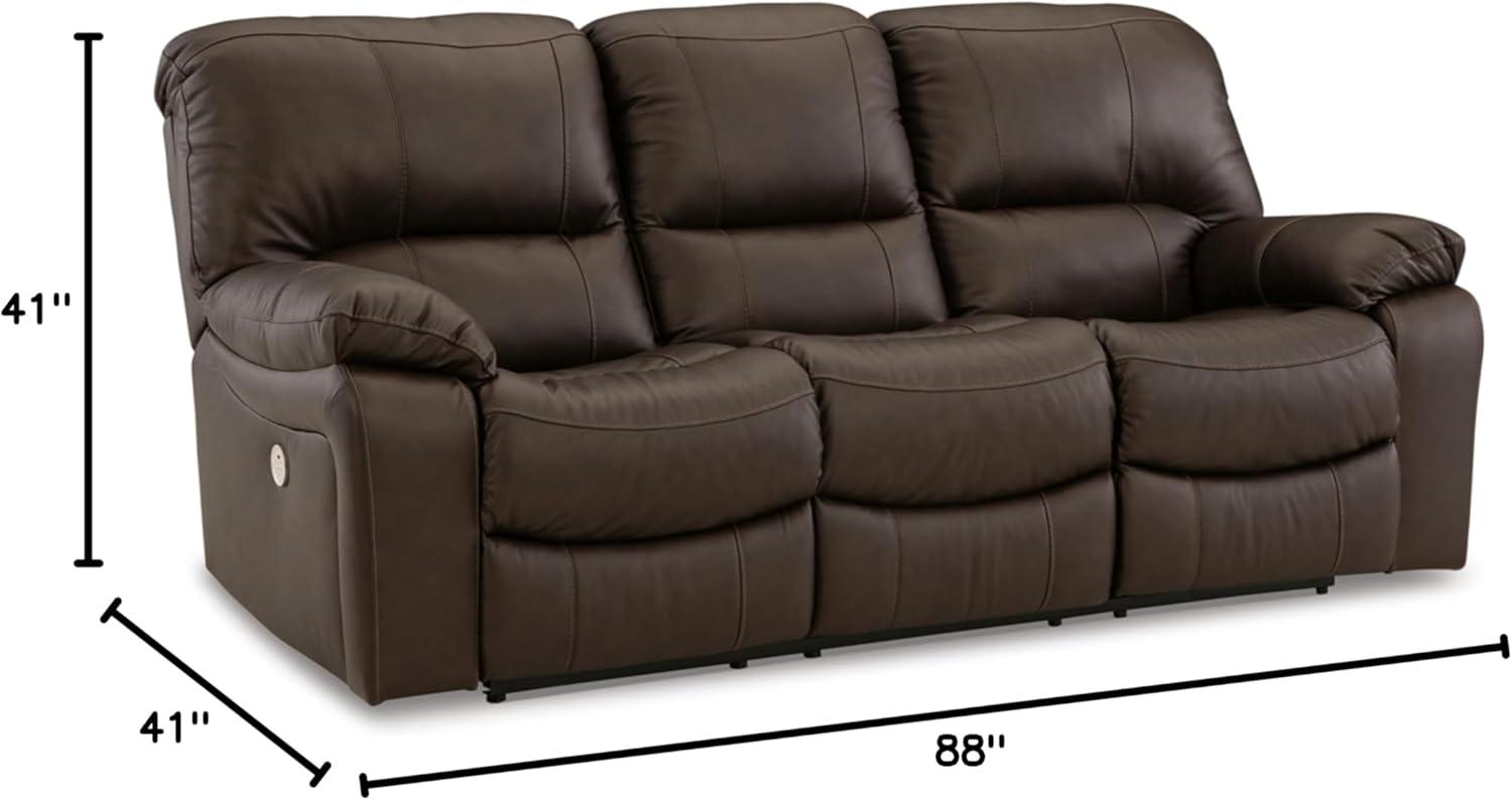 88" Leather Match Pillow top Arm Reclining Sofa