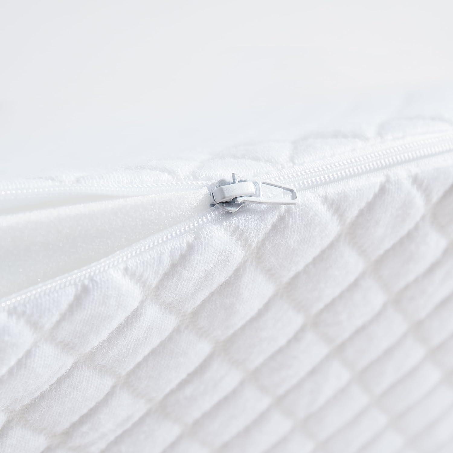 Wedge Pillow Headboard Queen - Ergonomic Support for Sleeping, Post-Surgery, Acid Reflux Relief, and More - CertiPUR-US Certified Memory Foam & Removable Cover, Wedge for Headboard Gap, Queen