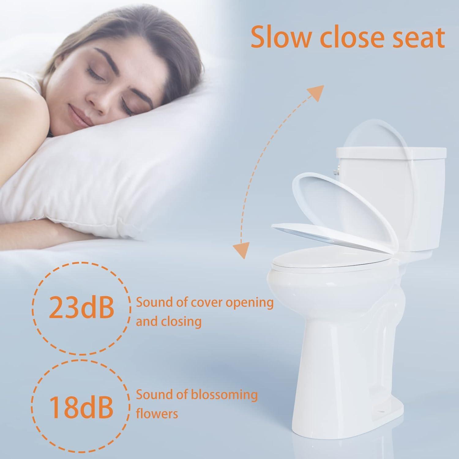 High Toilets For Seniors 21 Inch | 1.28gpf Single Flush Two-piece Extra Tall Toilets | Tall Toilet For Bathrooms Comfort Height Elongated, 12inch Rough-in Extra High Toilet For Tall People, Disabled