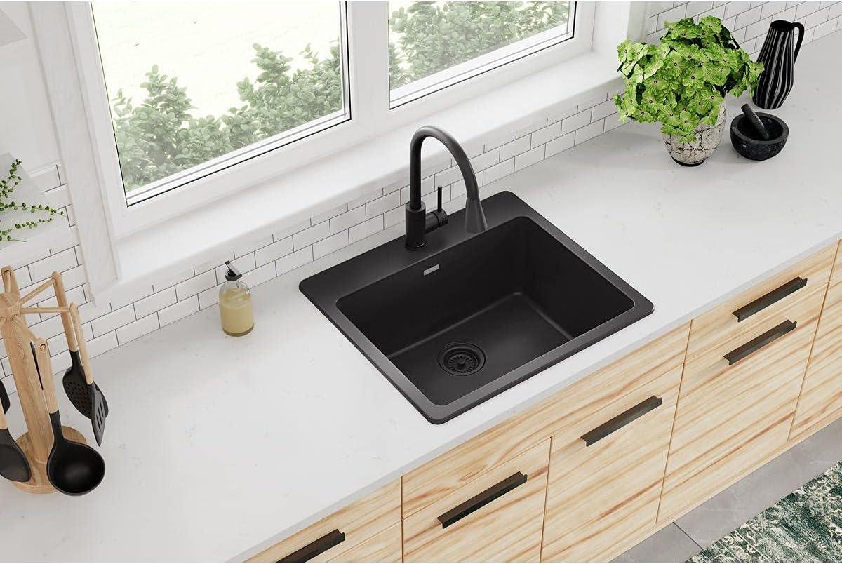 Quartz Classic 25" x 22" x 9-1/2" Drop-In Kitchen Sink