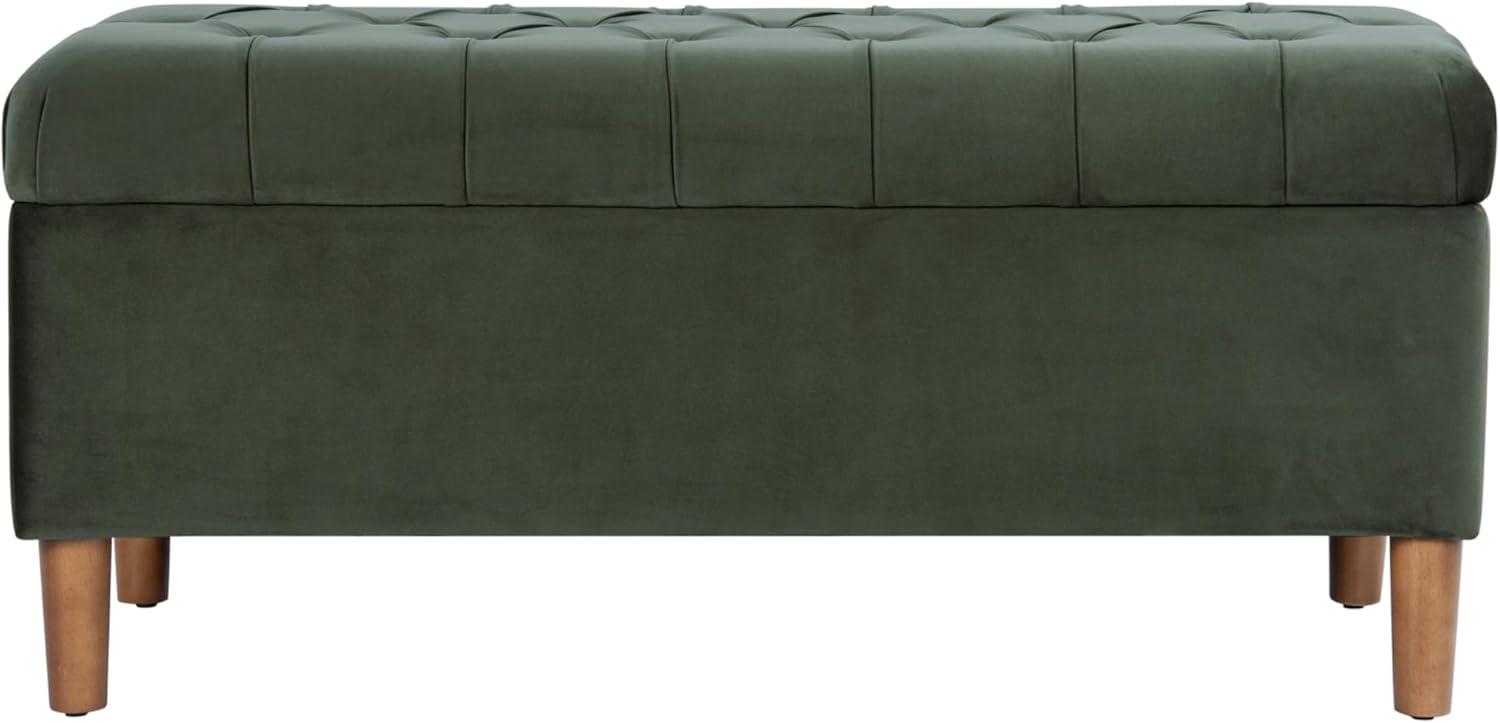 HomePop Velvet Upholstered Storage Bench