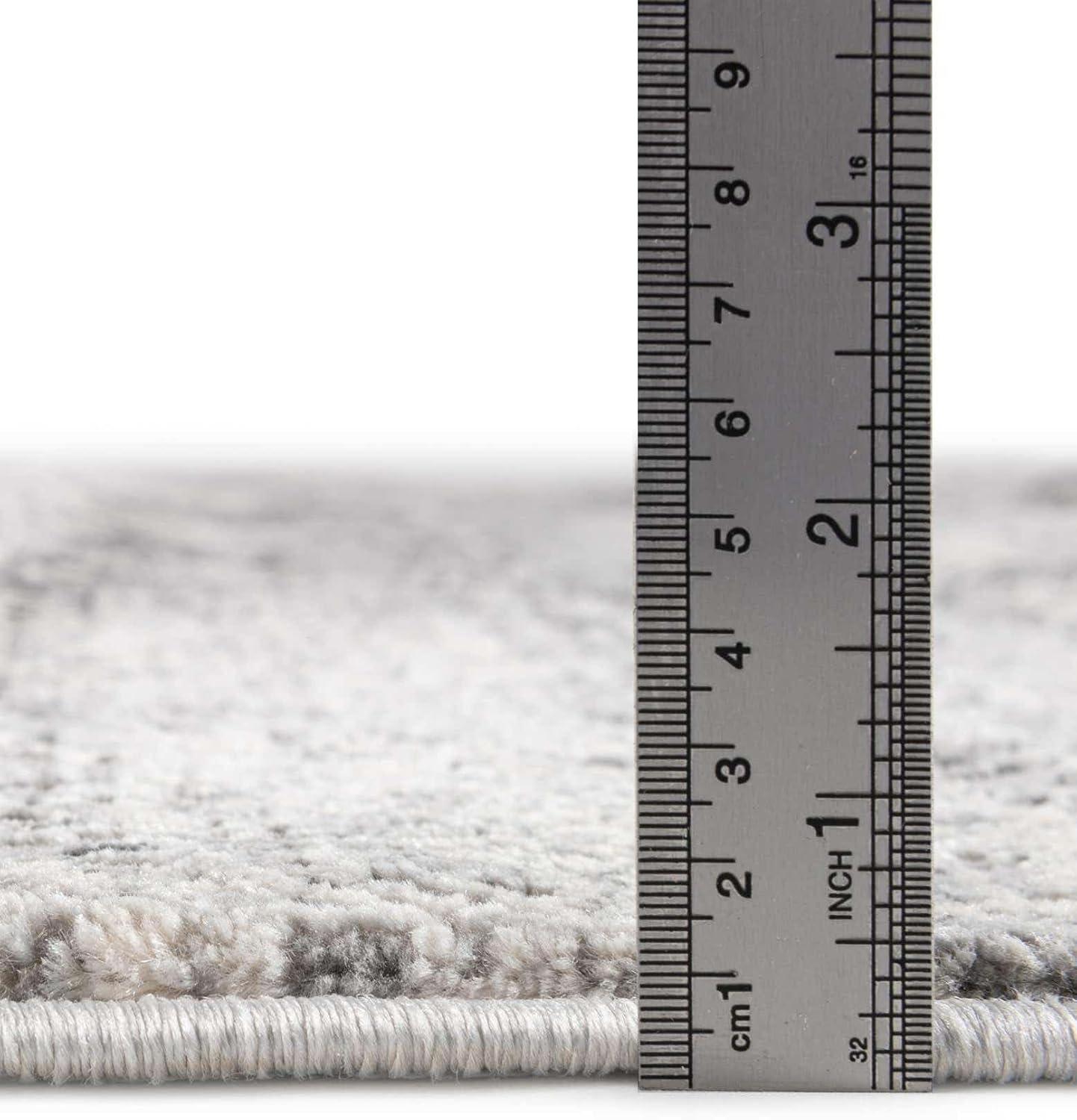 Unique Loom Finsbury Collection Area Rug - Sarah (6'  x 9' Rectangle Gray/Ivory)