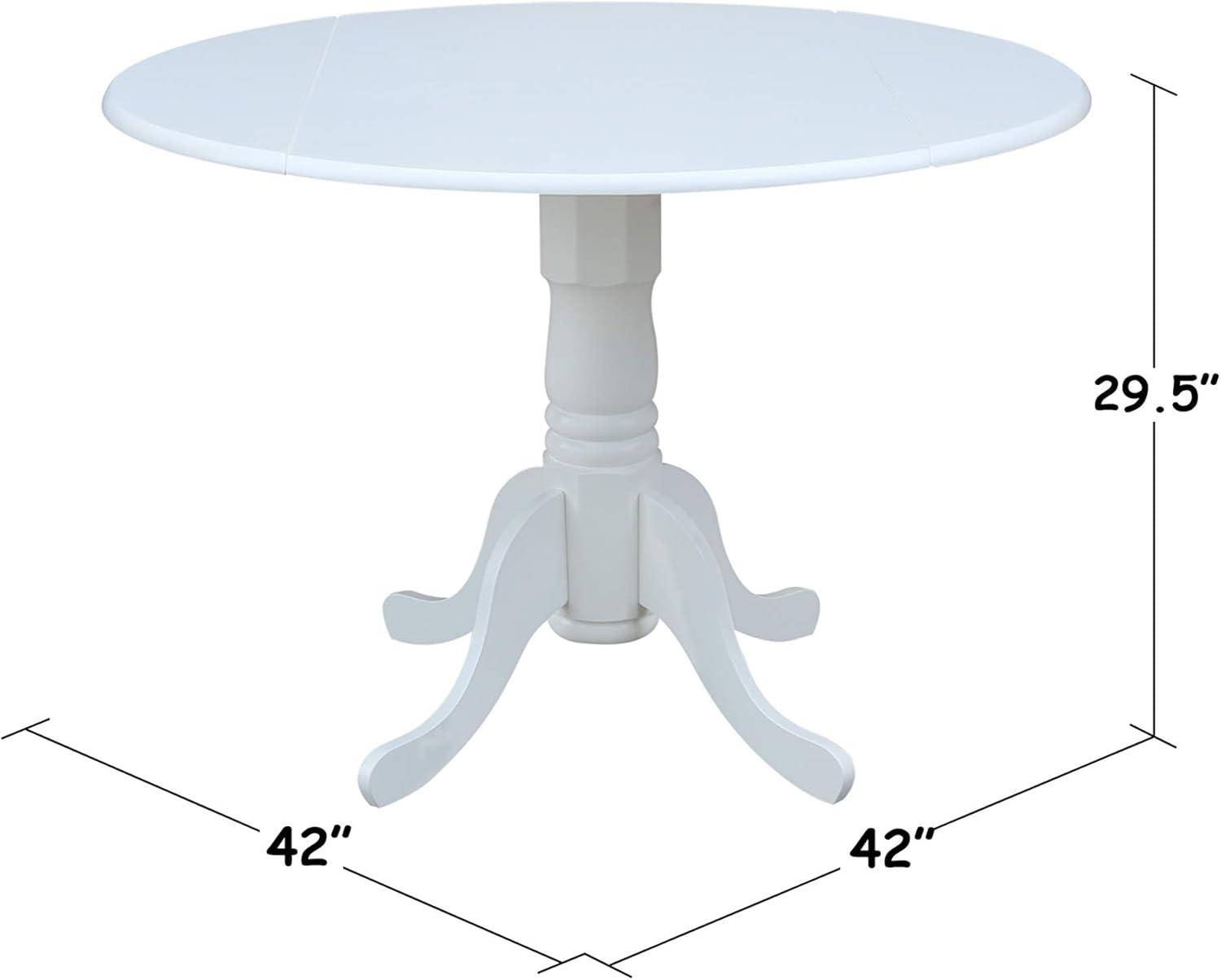 42" Mason Round Dual Drop Leaf Dining Table - International Concepts