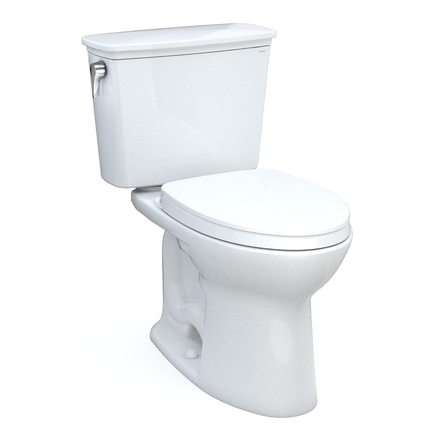 White Vitreous China Elongated Two-Piece Toilet with SoftClose Seat