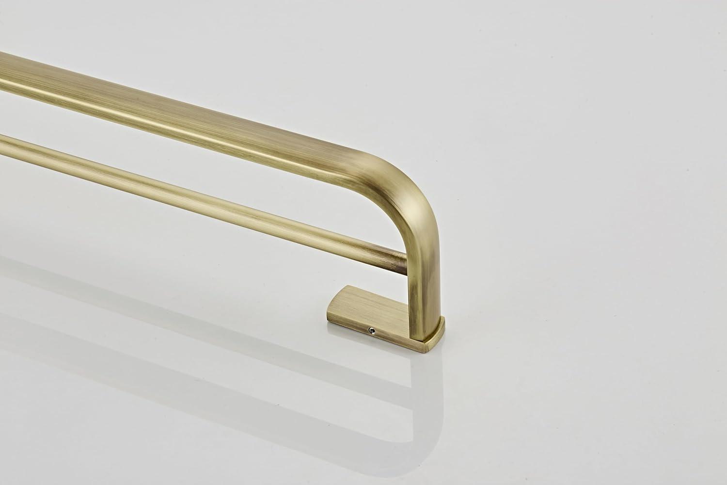 Brushed Bronze Double Layer Brass Wall Mounted Towel Rail