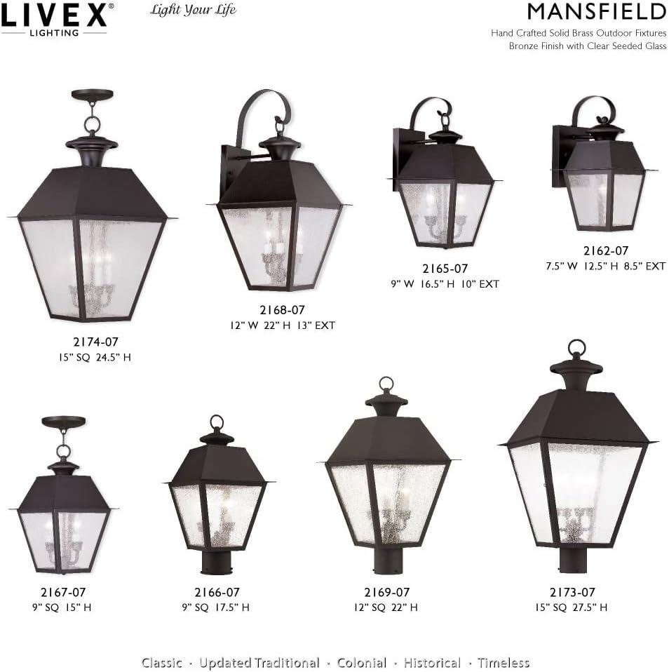 Livex Lighting Mansfield 2 - Light Wall Light ,  Black