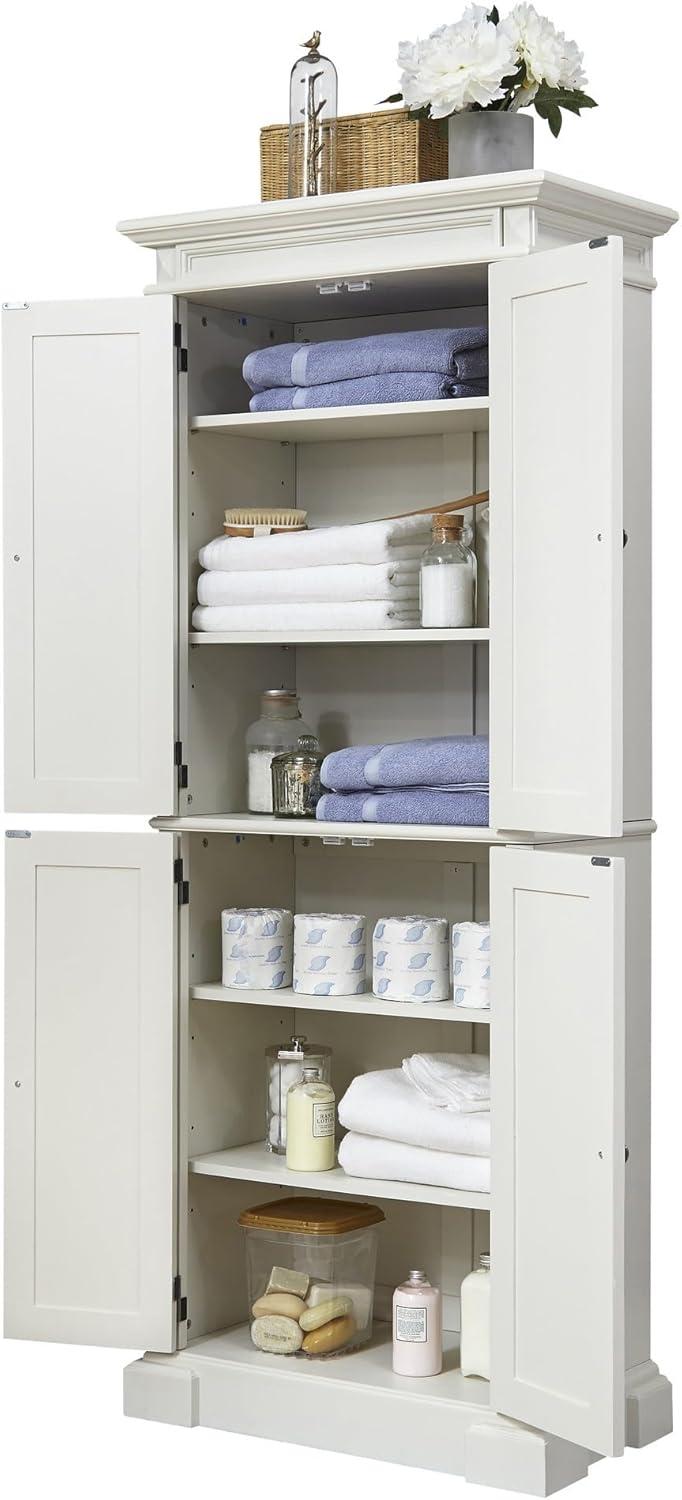 Americana White Hardwood Pantry with Adjustable Shelving