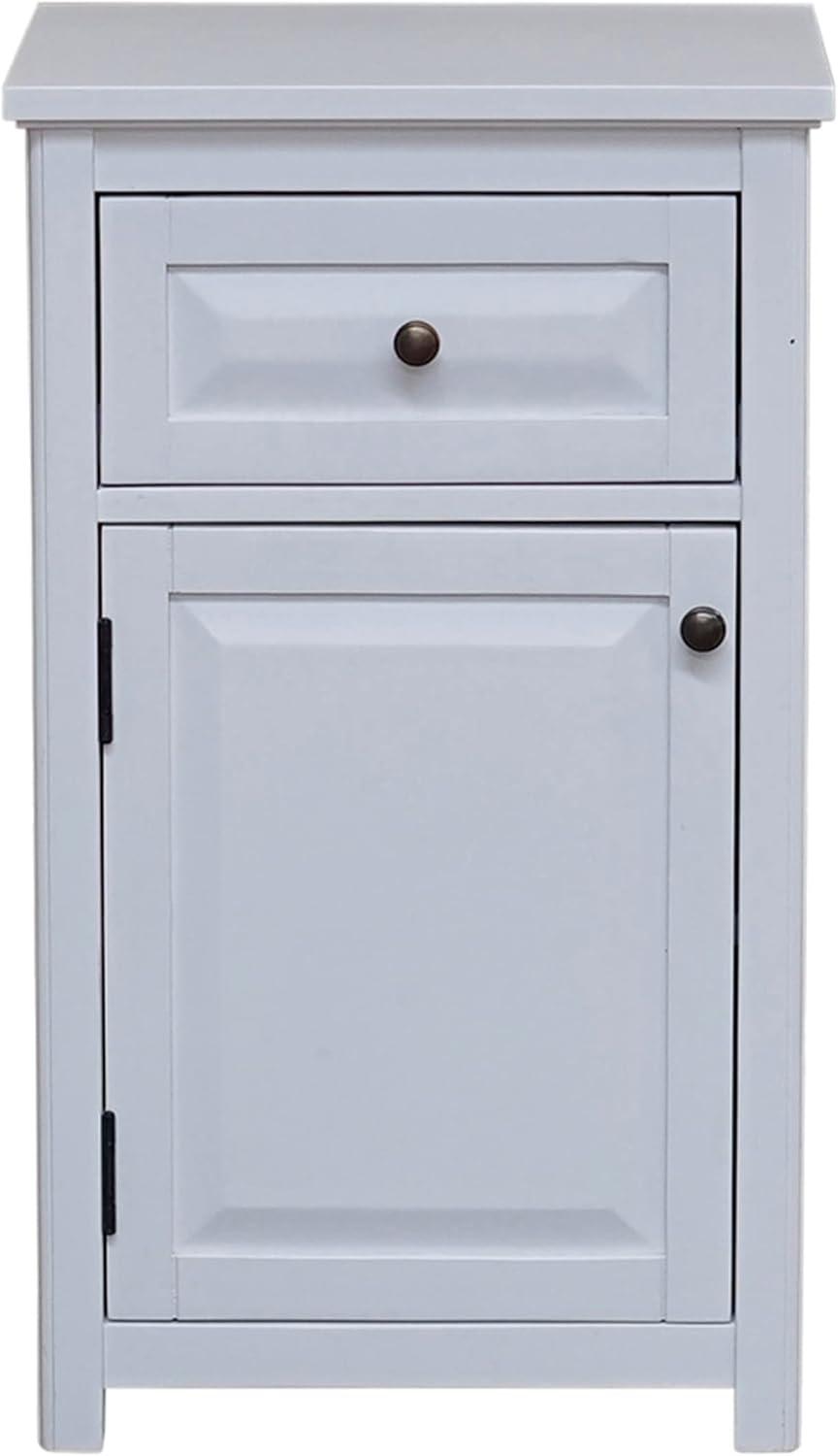 Dorset Bathroom Storage Tower with Open Upper Shelves and Lower Cabinet - Alaterre Furniture
