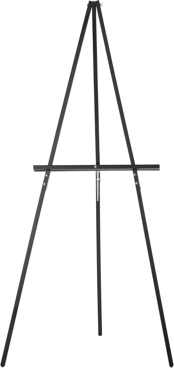 Studio Display Wood Tripod Easel for Posters, Art, Event Signage, Tradeshows, or Seminars (63" Tall)