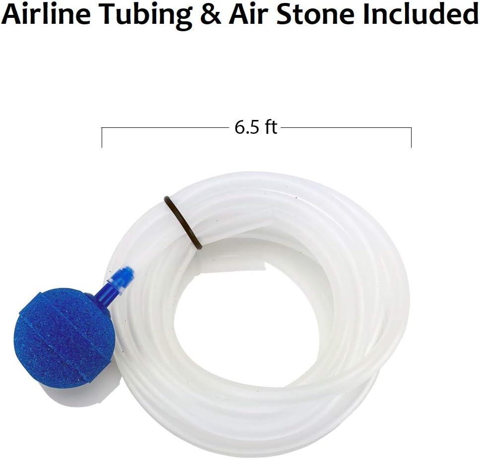 AEO Bomba de Aire con Energía Solar Kit: de una Piedra de Aireación, Bomba de Aire de 2 Lpm y Panel Solar de 1,5 W para Estanques de Peces, Acuicultura, Hidroponía y Burbujas