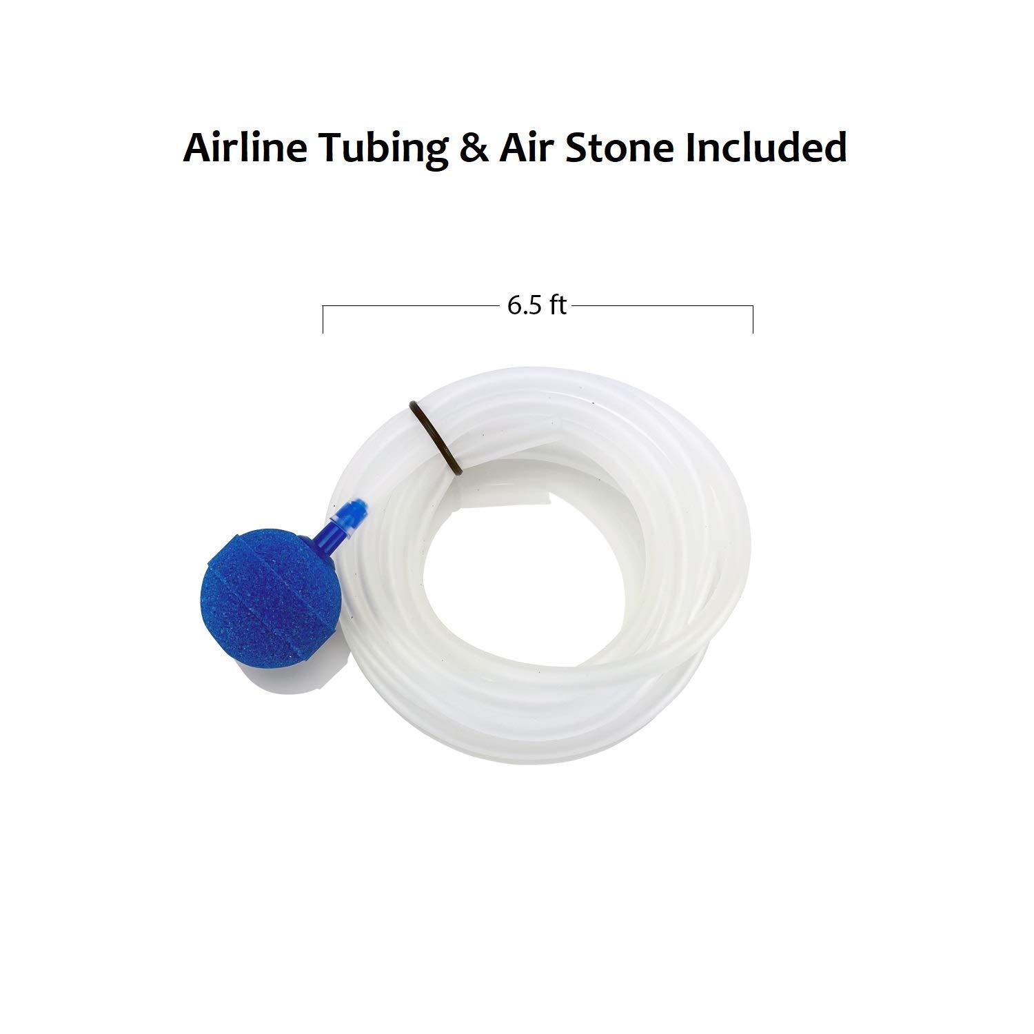 AEO Bomba de Aire con Energía Solar Kit: de una Piedra de Aireación, Bomba de Aire de 2 Lpm y Panel Solar de 1,5 W para Estanques de Peces, Acuicultura, Hidroponía y Burbujas