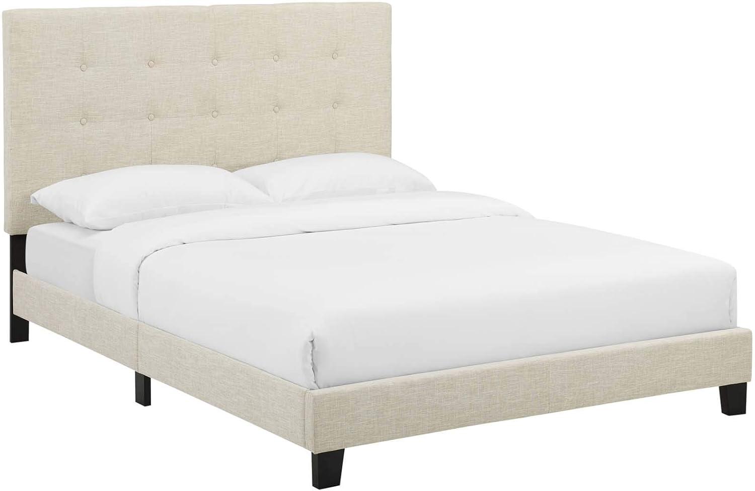 Modway Melanie Tufted Button Upholstered Fabric Platform Bed