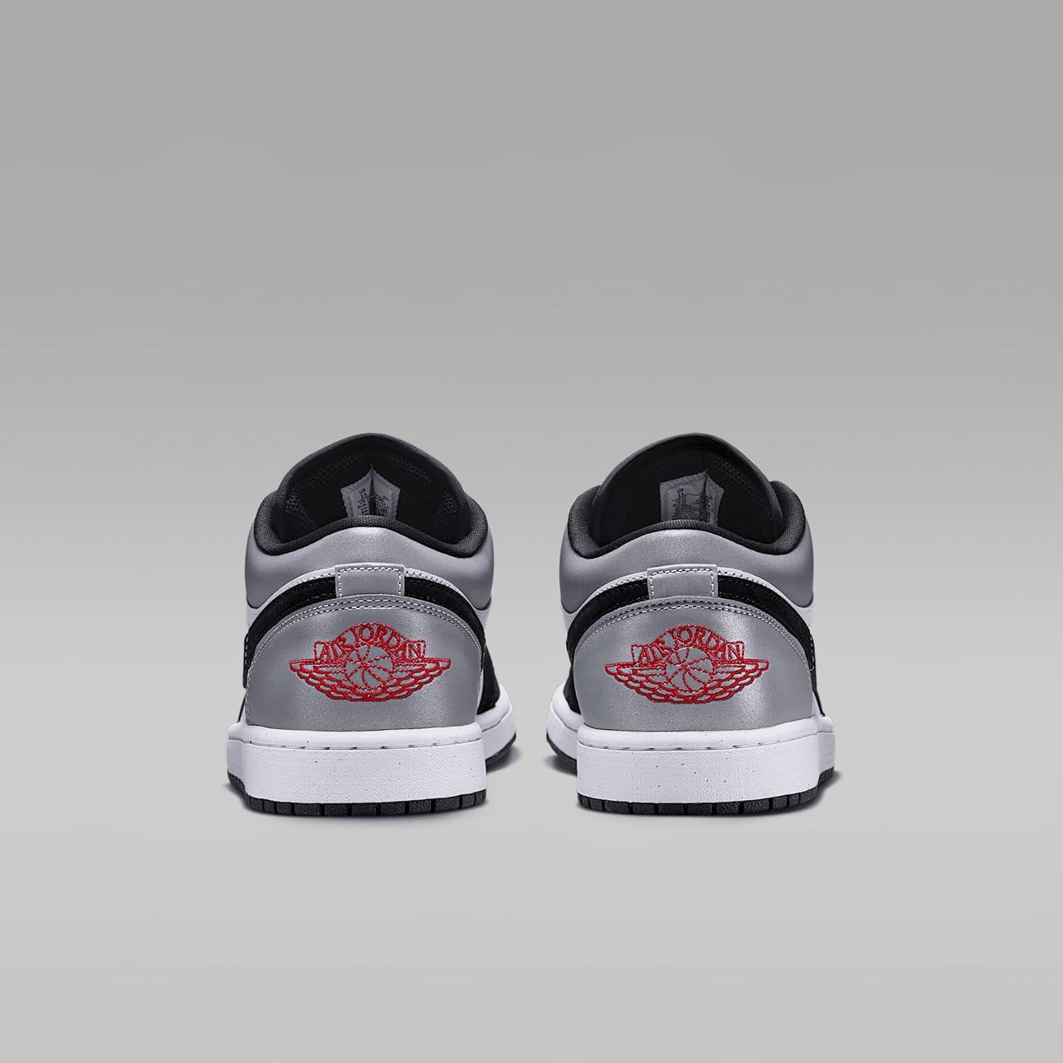 Men's White and Black Genuine Leather Casual Sneakers