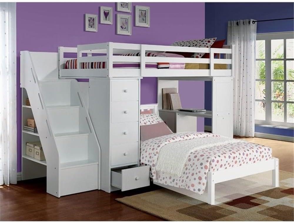Isabelle & Max™ Estefania Twin 8 Drawer Loft Bed with Bookcase by Isabelle & Maxâ¢