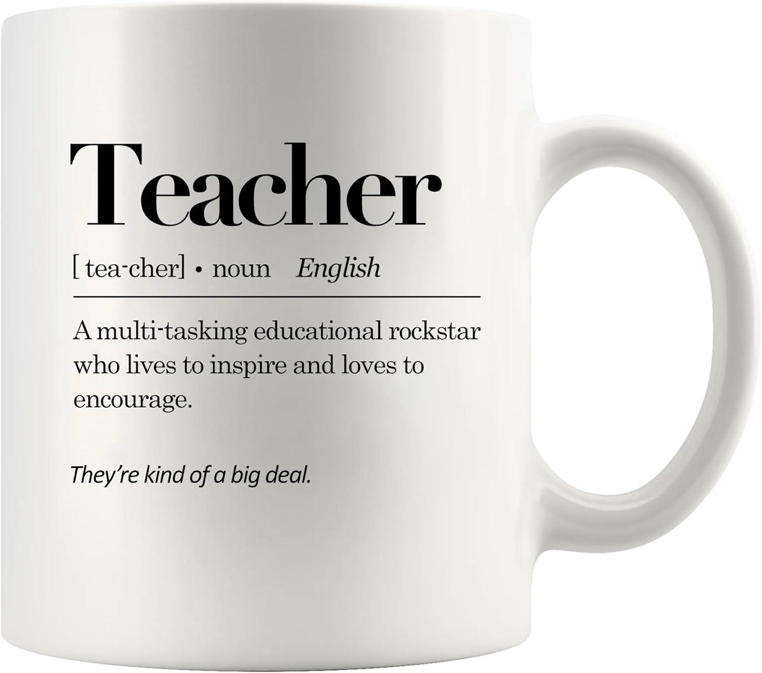 Math Teacher Definition Mug Appreciation Gifts from Students End of the Year Gift to Professor Ceramic Cup 11oz White