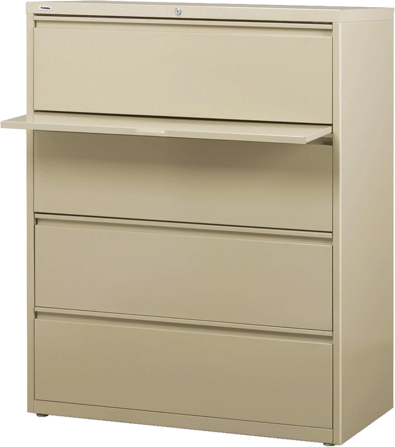 Putty 4-Drawer Lockable Steel Lateral File Cabinet