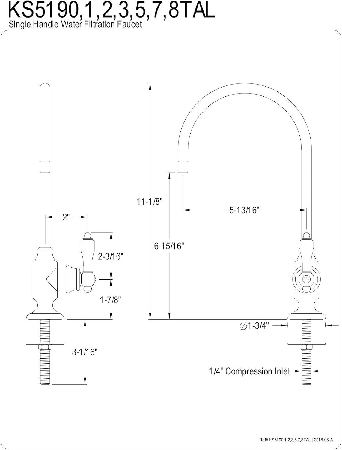 Polished Chrome Single-Handle Water Filtration Faucet